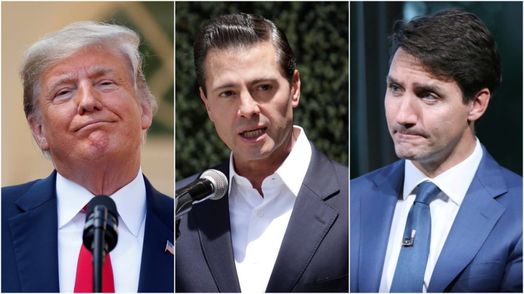 USMCA NAFTA Donald Trump, Enrique Pena Nieto, Justin Trudeau